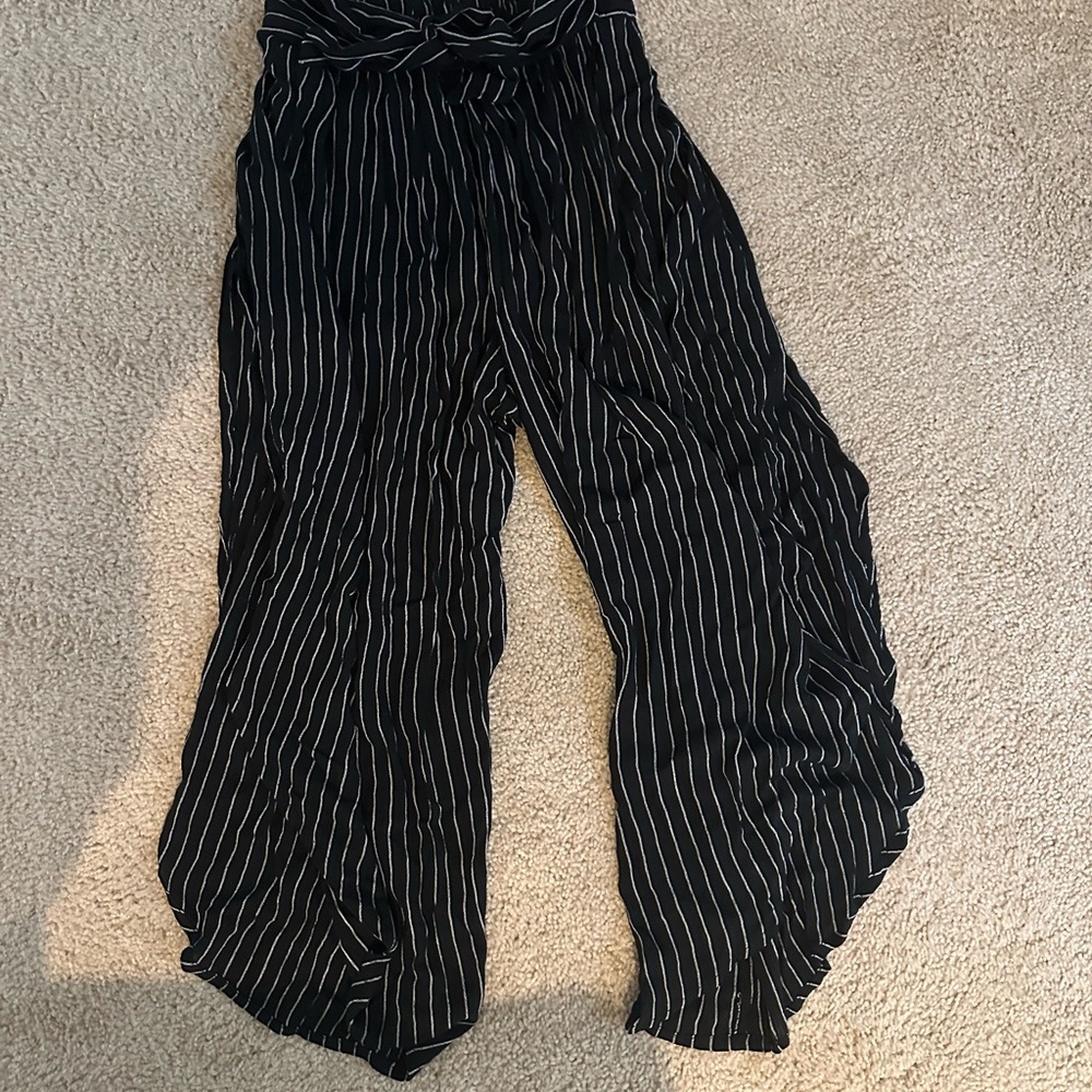 Billabong Black and White Striped Pants